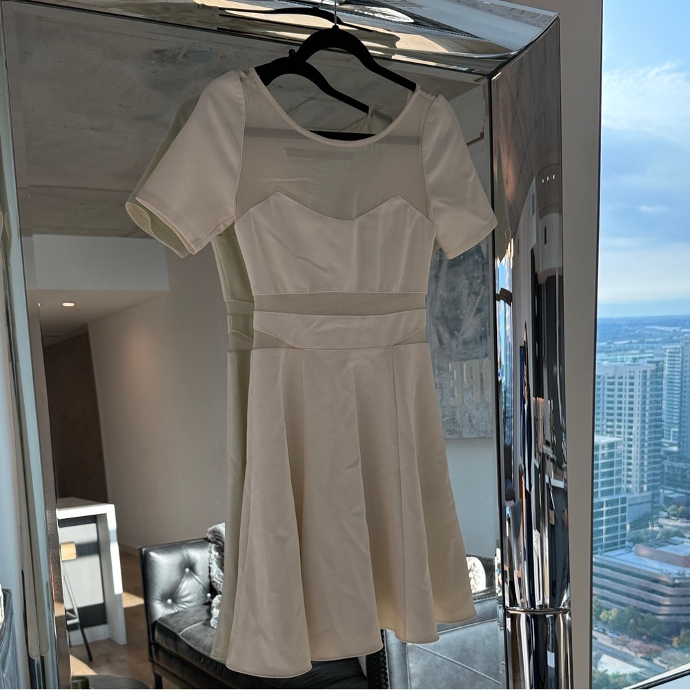 Elizabeth and James Cream Mini Dress